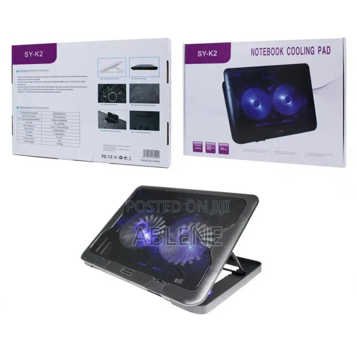 Notebook Cooling Double Fan Laptop Stand (Laptop Coling Fan)