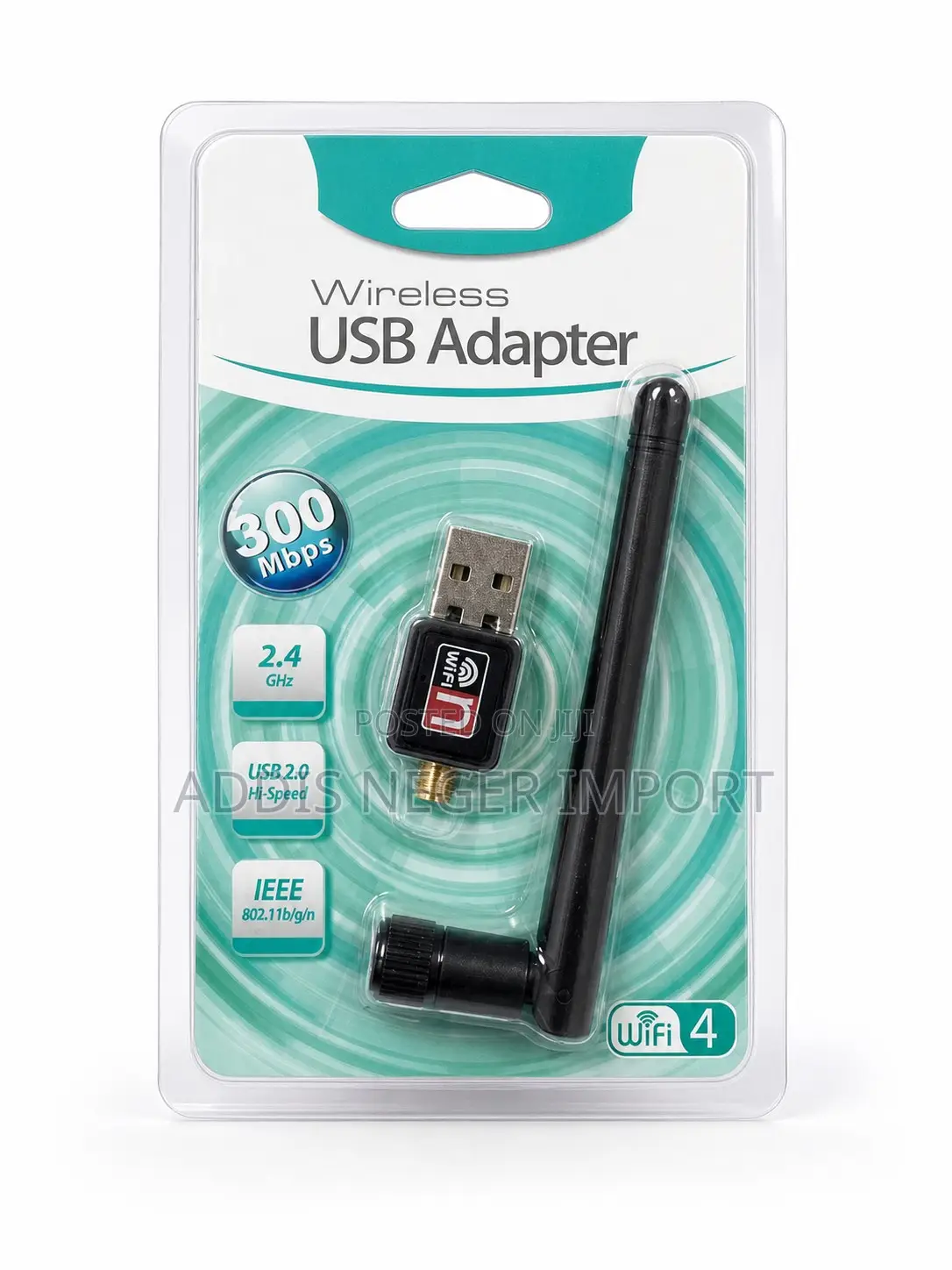 Wireless N USB Wi-Fi Adapter With External Antenna