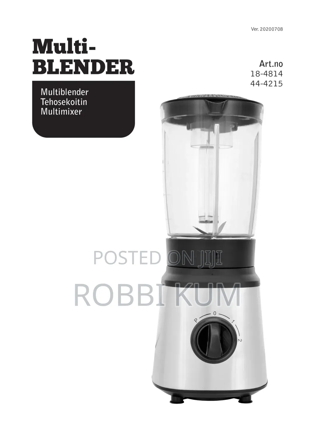 ​ Coline Multi-Blender/ ኮሊን መልቲ -ብሌንደር (750ml)