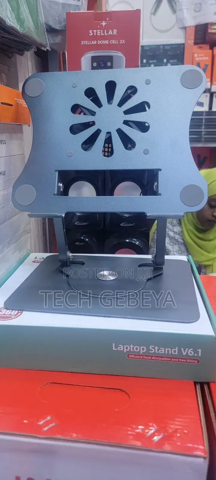 360° Adjustable Laptop Stand With Cooling Fan