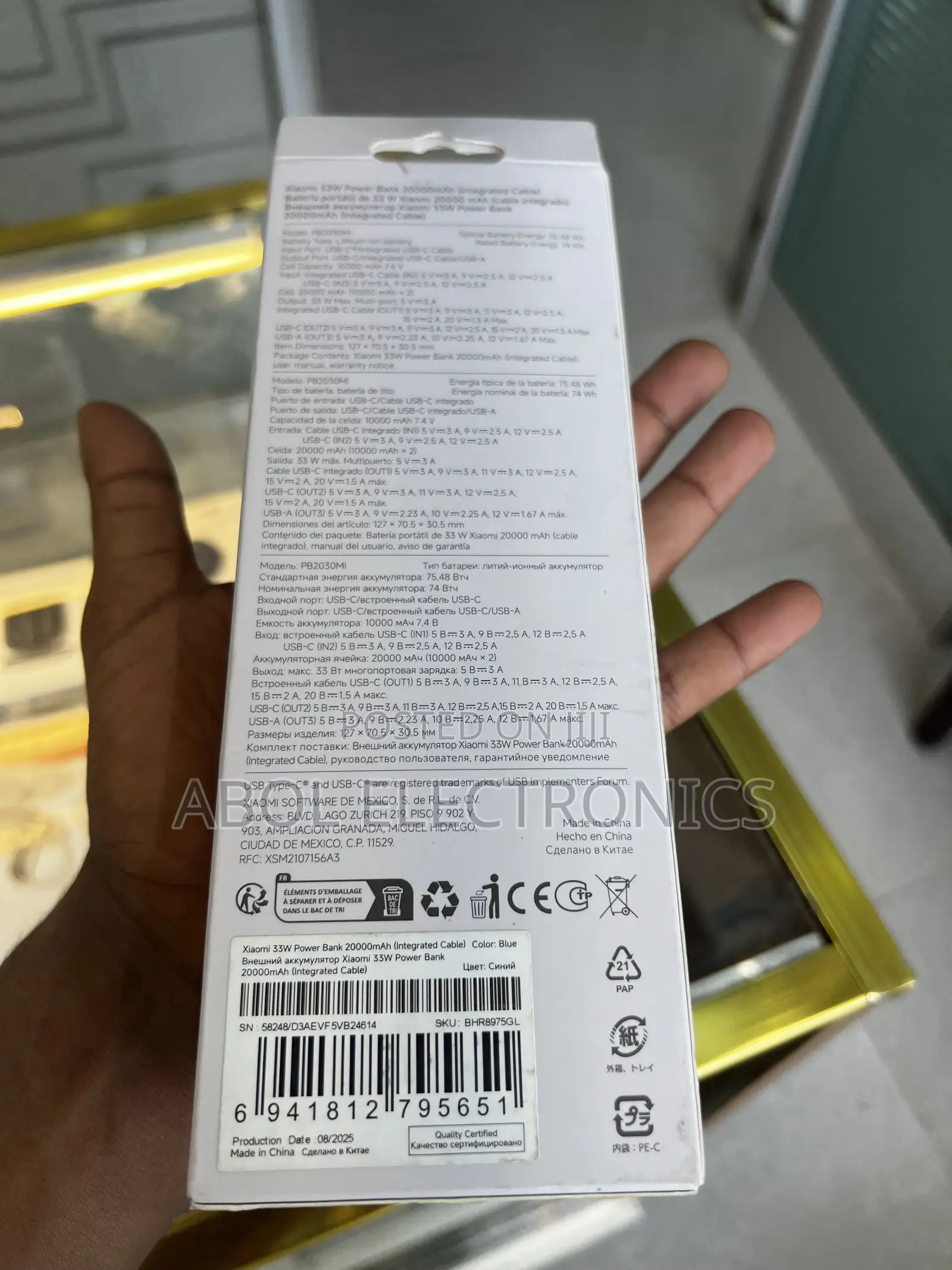 Xiaomi 33W Power Bank 20000mAh With Integrated Type-C Cable