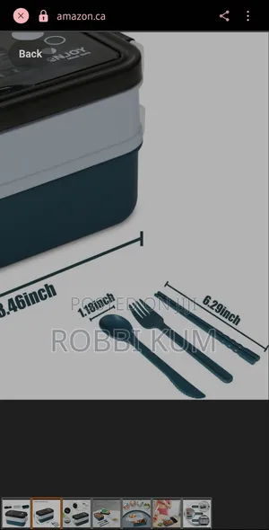 አዲስ! Brand New Kimola Double-Layer Lunch Box With Utensils!