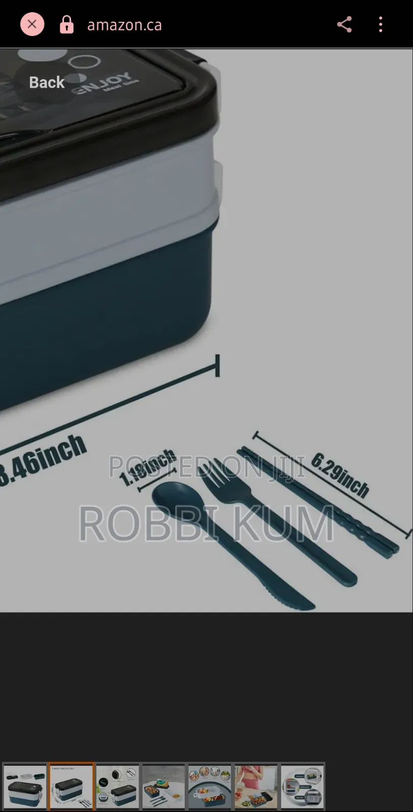 አዲስ! Brand New Kimola Double-Layer Lunch Box With Utensils!
