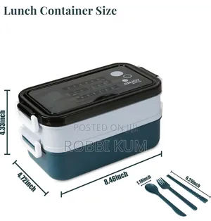 አዲስ! Brand New Kimola Double-Layer Lunch Box With Utensils!