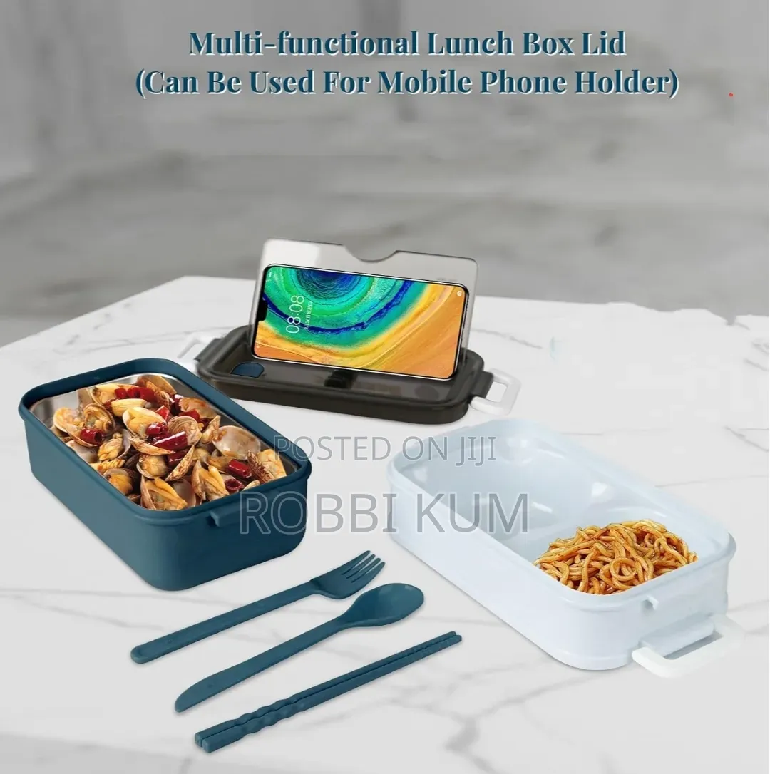 አዲስ! Brand New Kimola Double-Layer Lunch Box With Utensils!