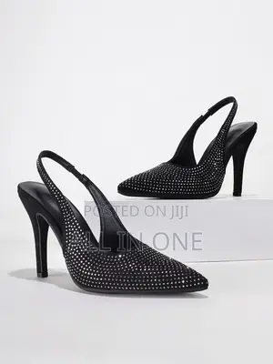 Black Viva Couture Slingback Heels
