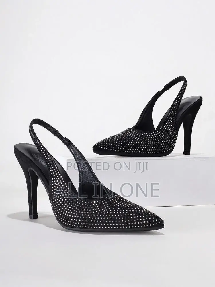 Black Viva Couture Slingback Heels
