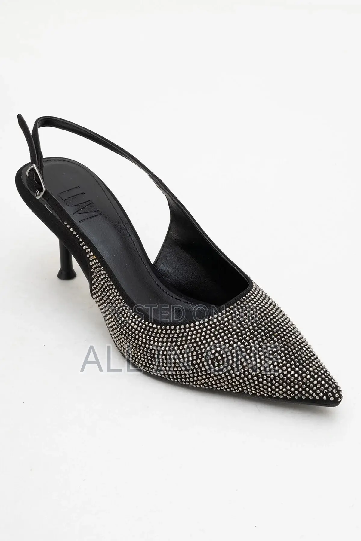 Black Viva Couture Slingback Heels