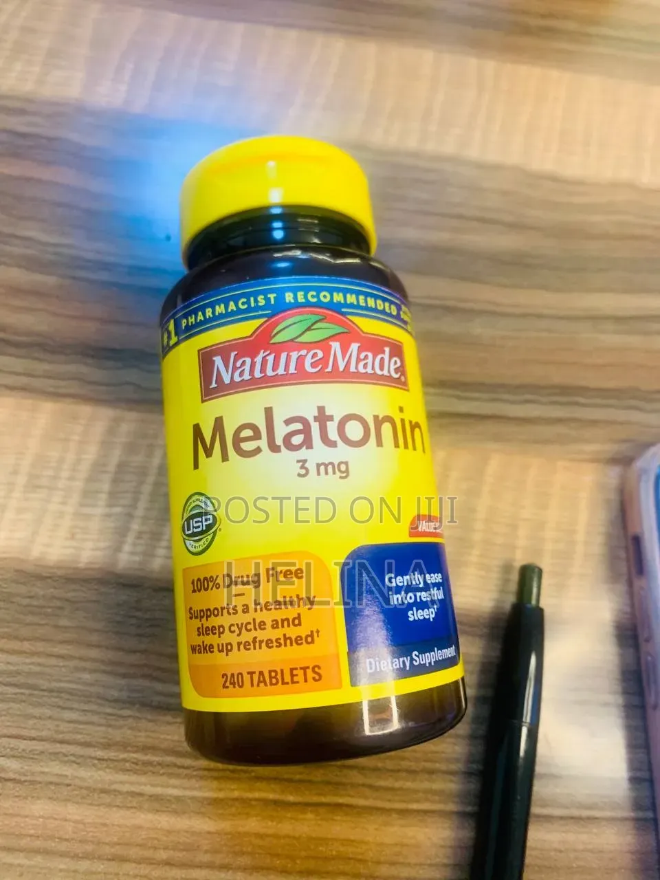 3mg 100% Drug Free Melatonin 240 Tab Gently Ease Into a Restful Sleep