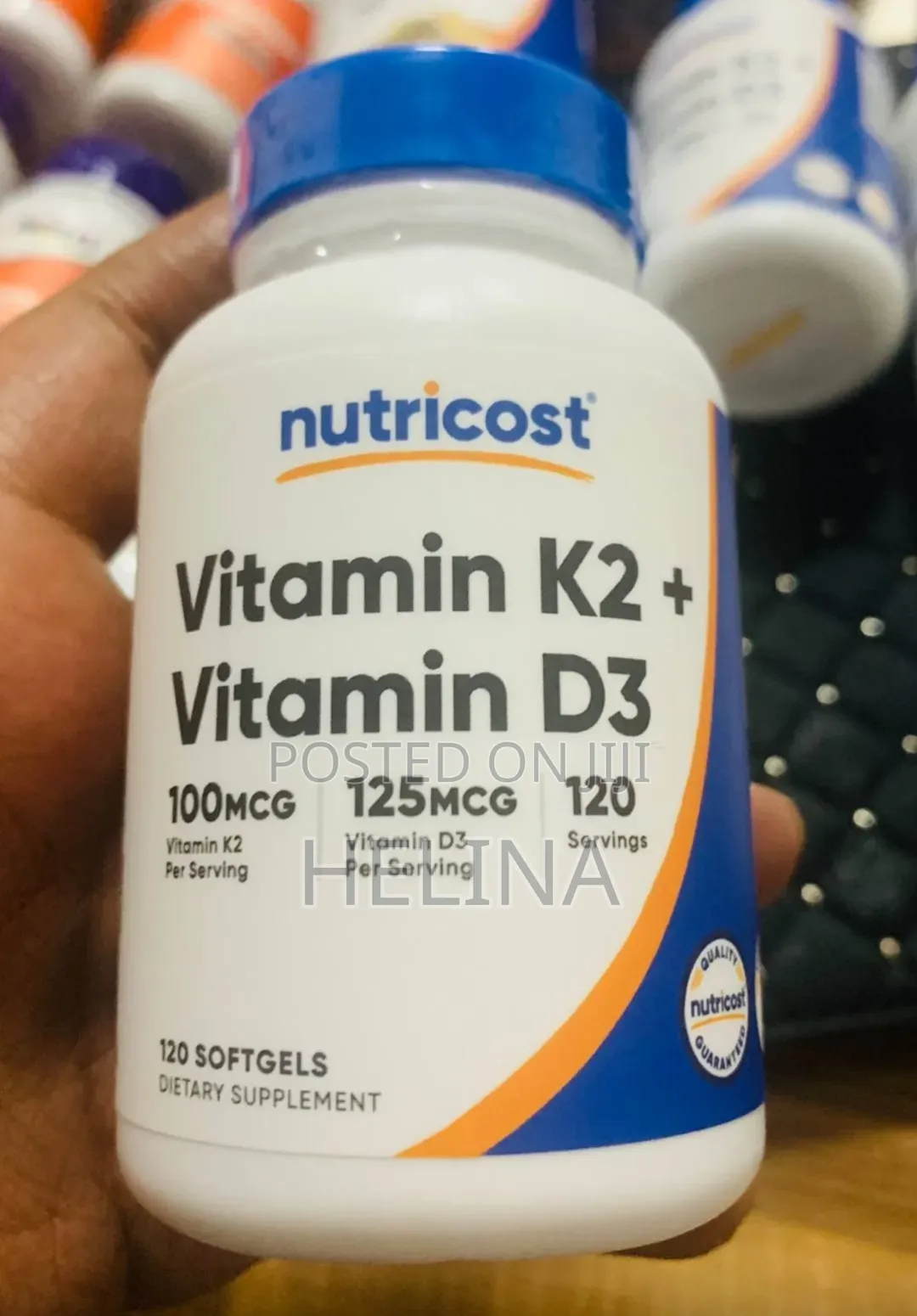 Nutricost Vitamin With Vitamin D3 120 Softgels Original From USA