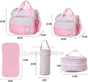 5 in 1 Mama Bag ኦሪጅናል ማቴሪያል በሳይዙ ትልቅ
