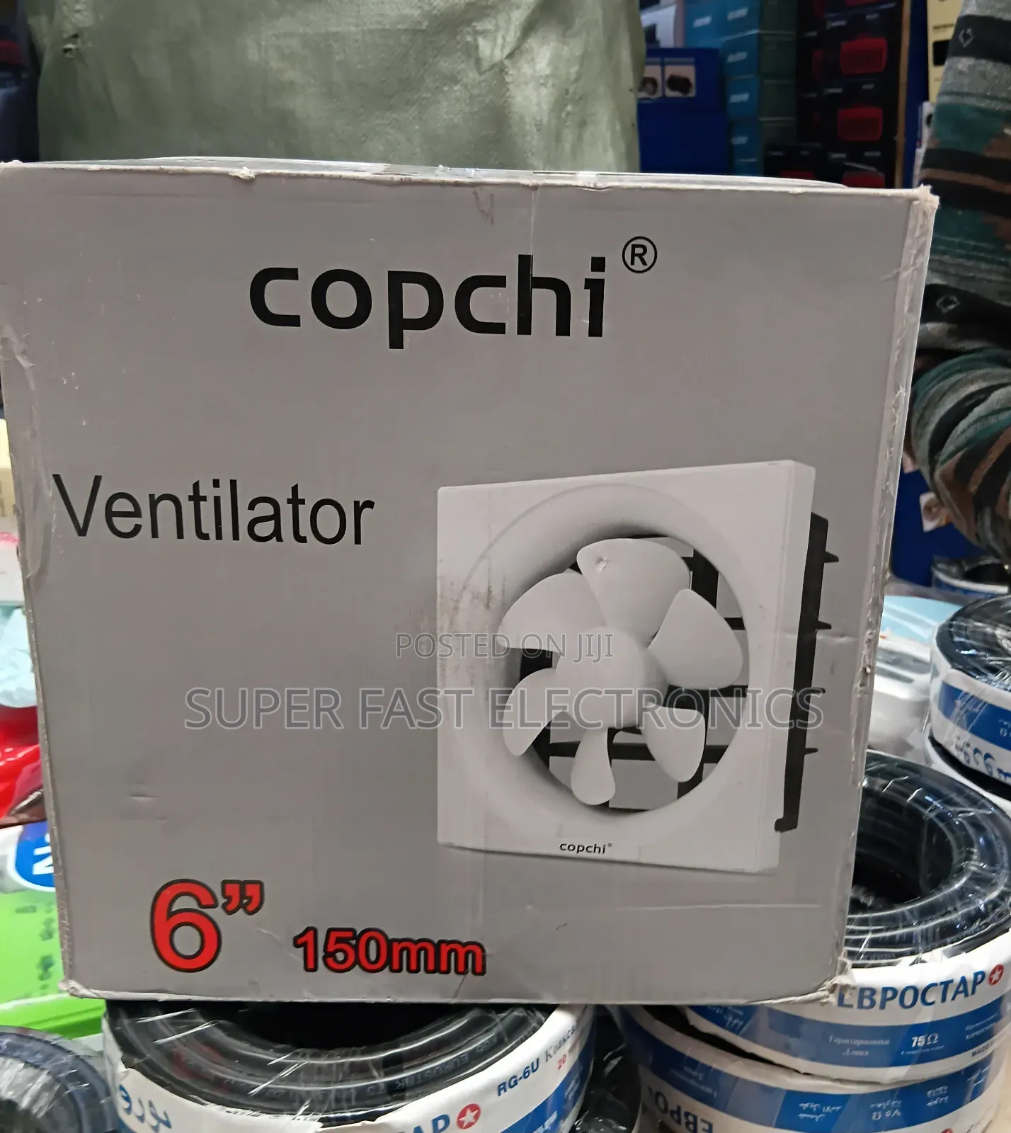 COPCHI 6-Inch (200mm) Exhaust Fan – Wall Window Mounted Ventilator