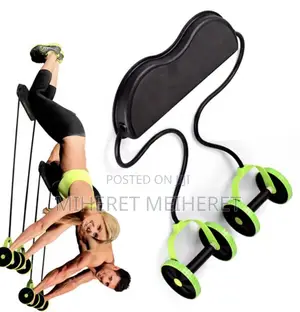 Power Roll Abdominal Workout Elastic Resistance Pull Rope Trainer GYM