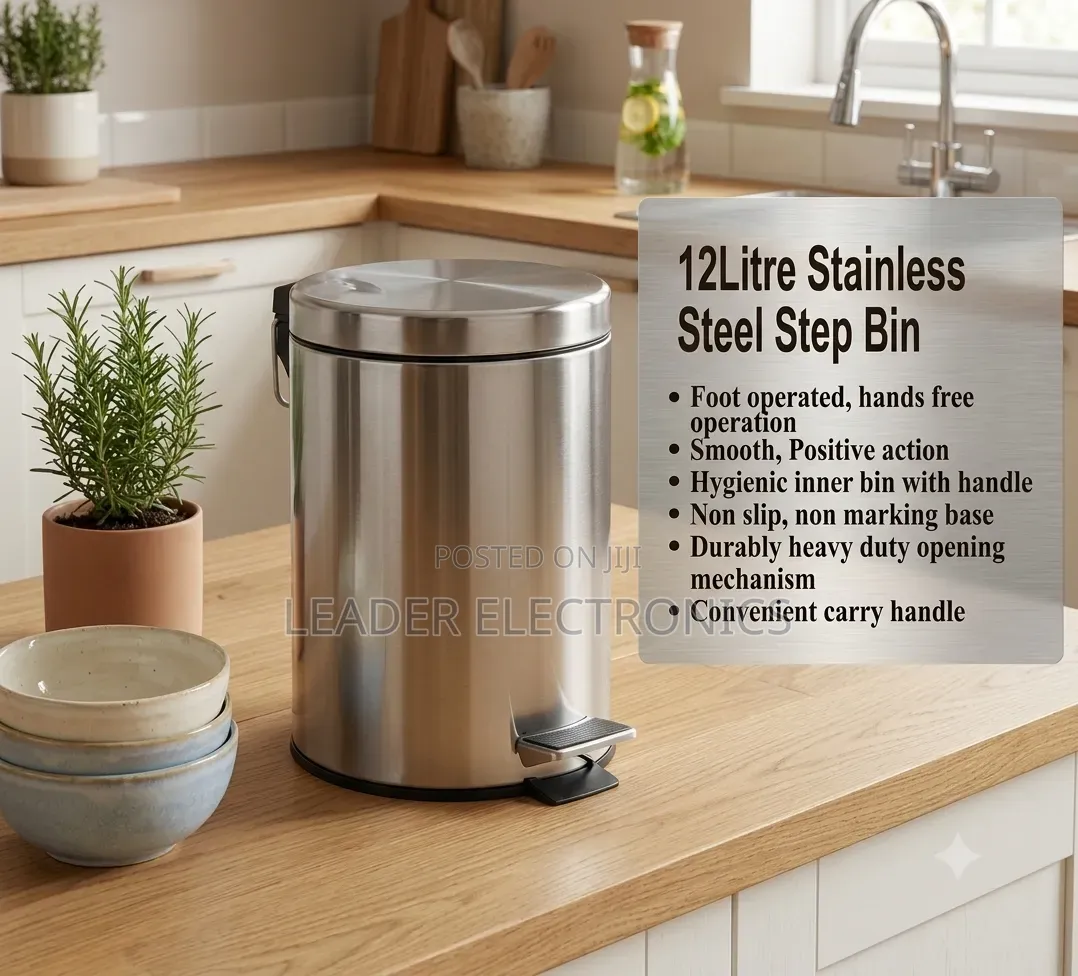 Stainless Steel Waste Bin – Durable, Hygienic Stylish