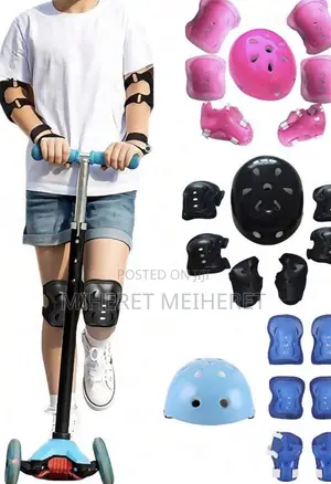Knee, Elbow, Wrist Guard Helmet Set, Suitable for Roller Skating,