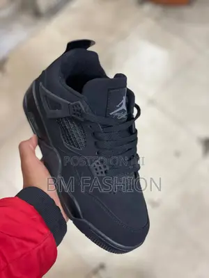 Air Jordan 4 Black Cat Casual Youth Sneakers Fashion