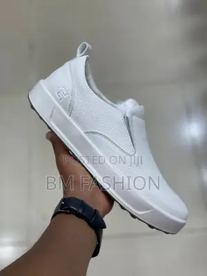 White Canvas Men's Shoes White / 39 - 44