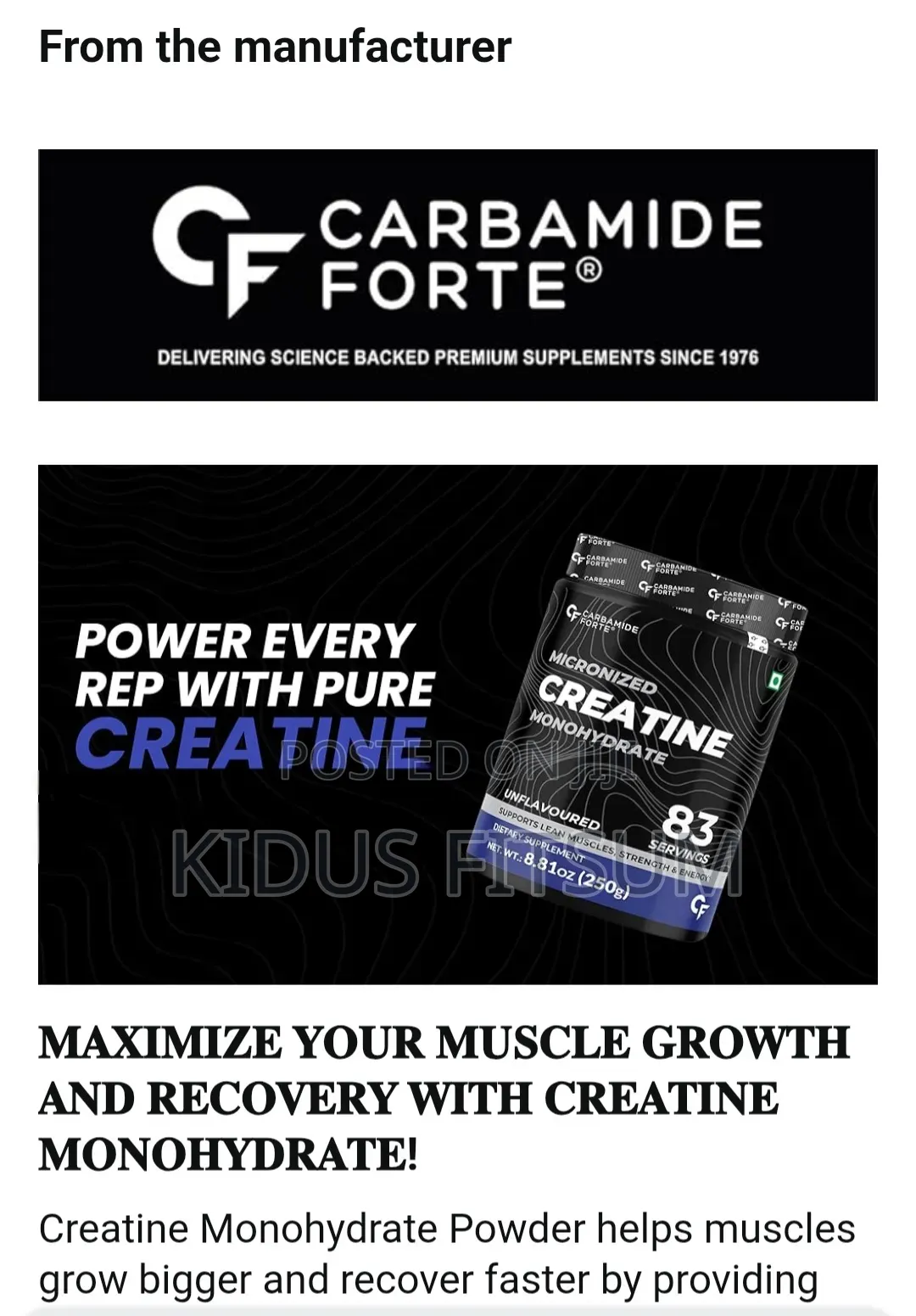 Creatine Monohydrate
