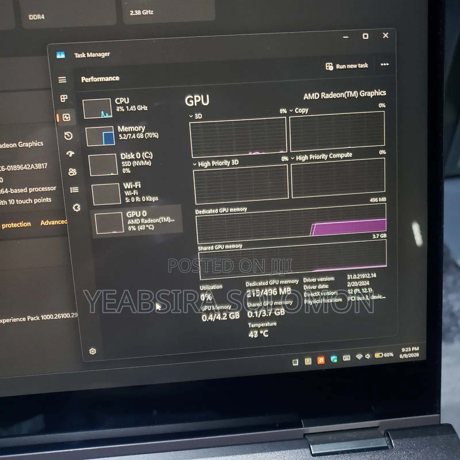 Laptop Dell Inspiron 14 7400 8GB AMD Ryzen 5 SSD 512GB