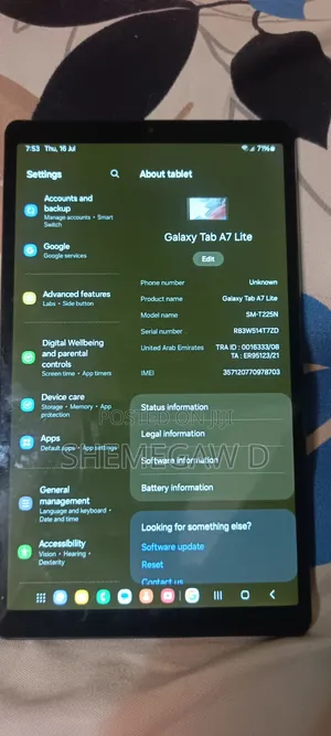 Samsung Galaxy Tab A7 Lite 32 GB Black