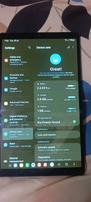 Samsung Galaxy Tab A7 Lite 32 GB Black