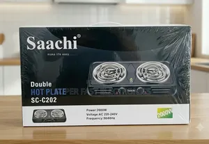 Saachi Stove Double Electric Hot Plate Big Size – 2000W 2-Burner Stove