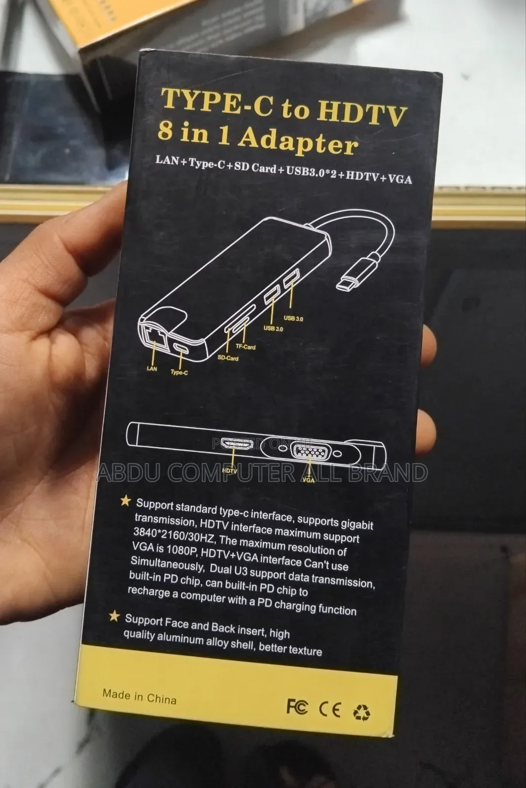 Type C to HDTV 8 in 1adapter