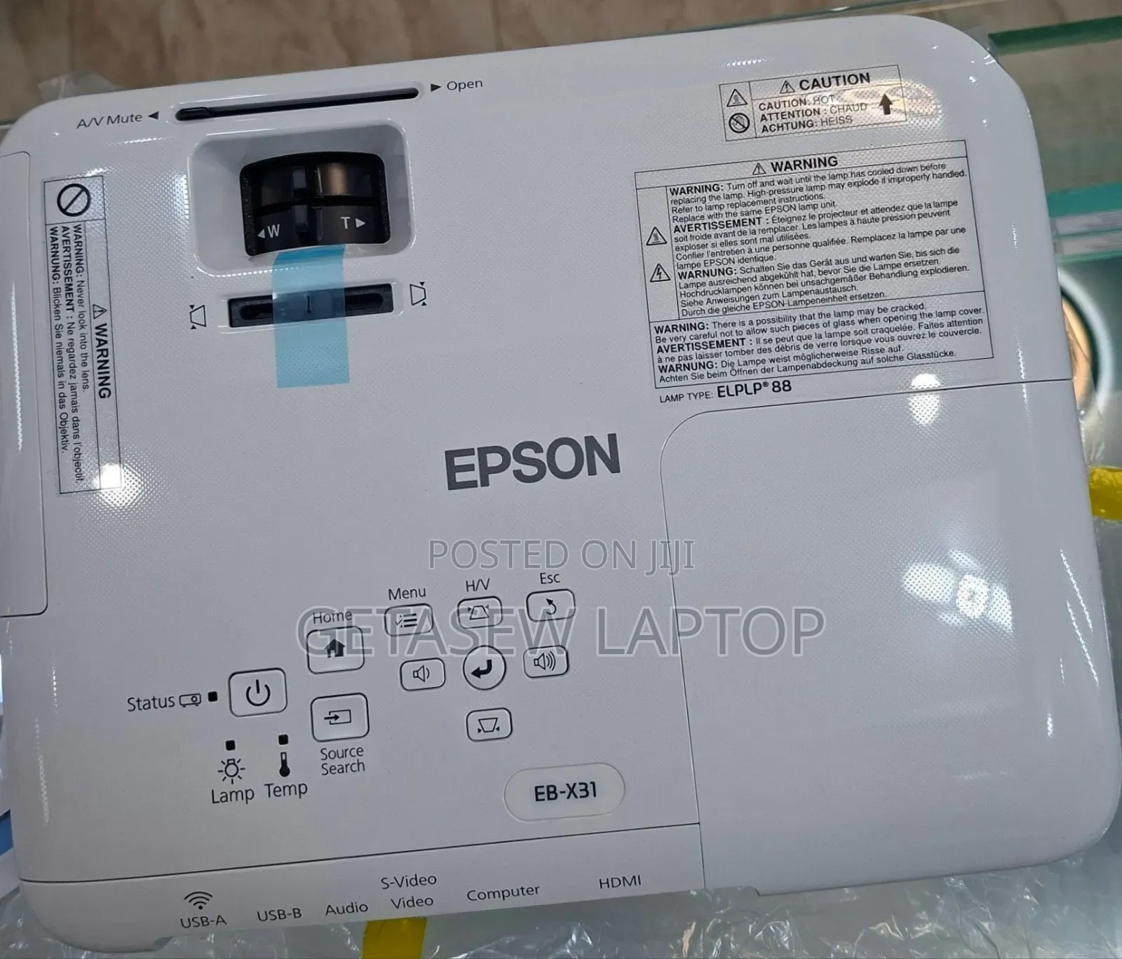 Epson Projector 
Model Name: EB-x31
Hardware Interface: VGA, USB, HDMI