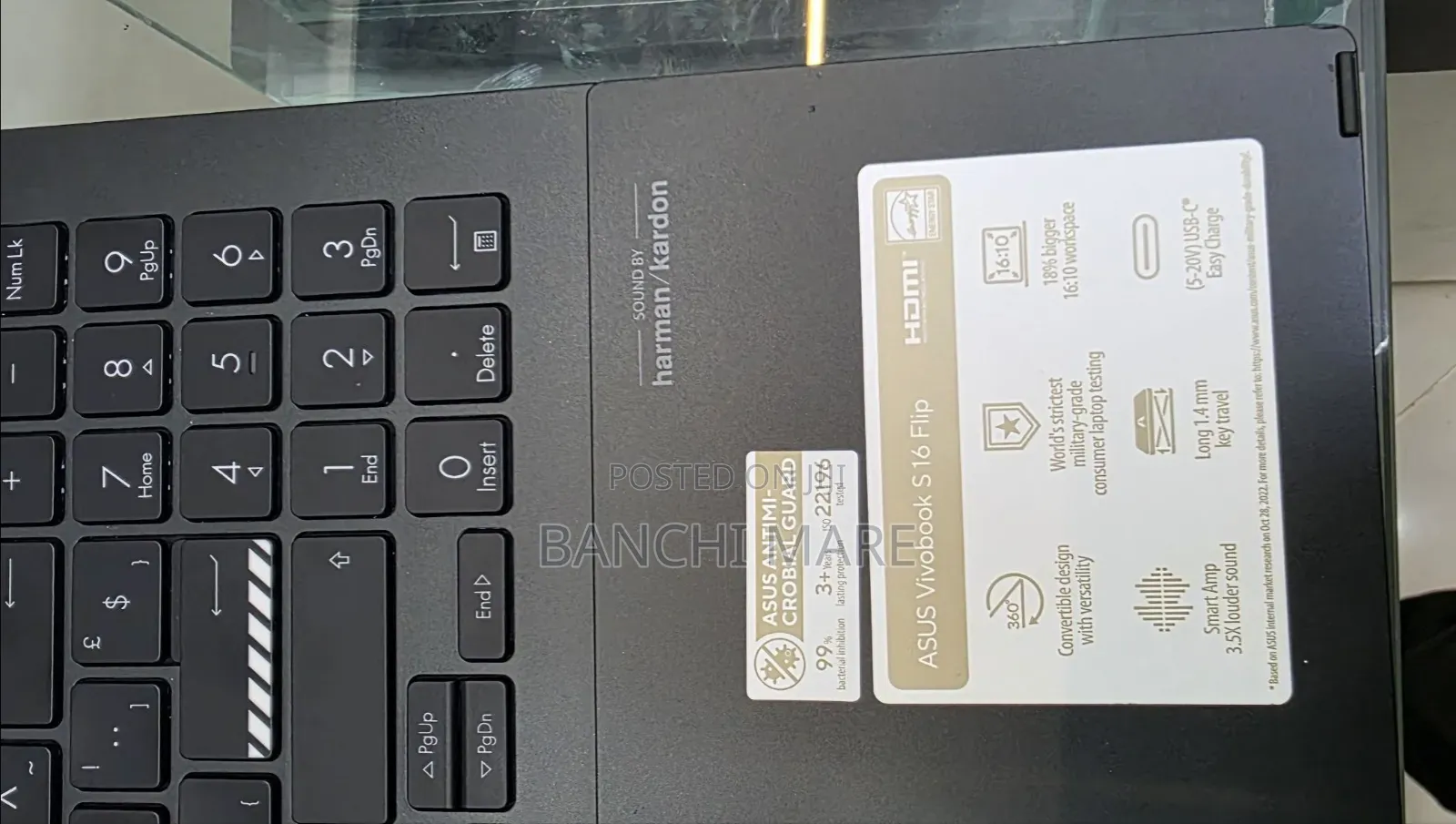 New Laptop Asus Vivobook S 16 16GB Intel Core i9 SSD 1T