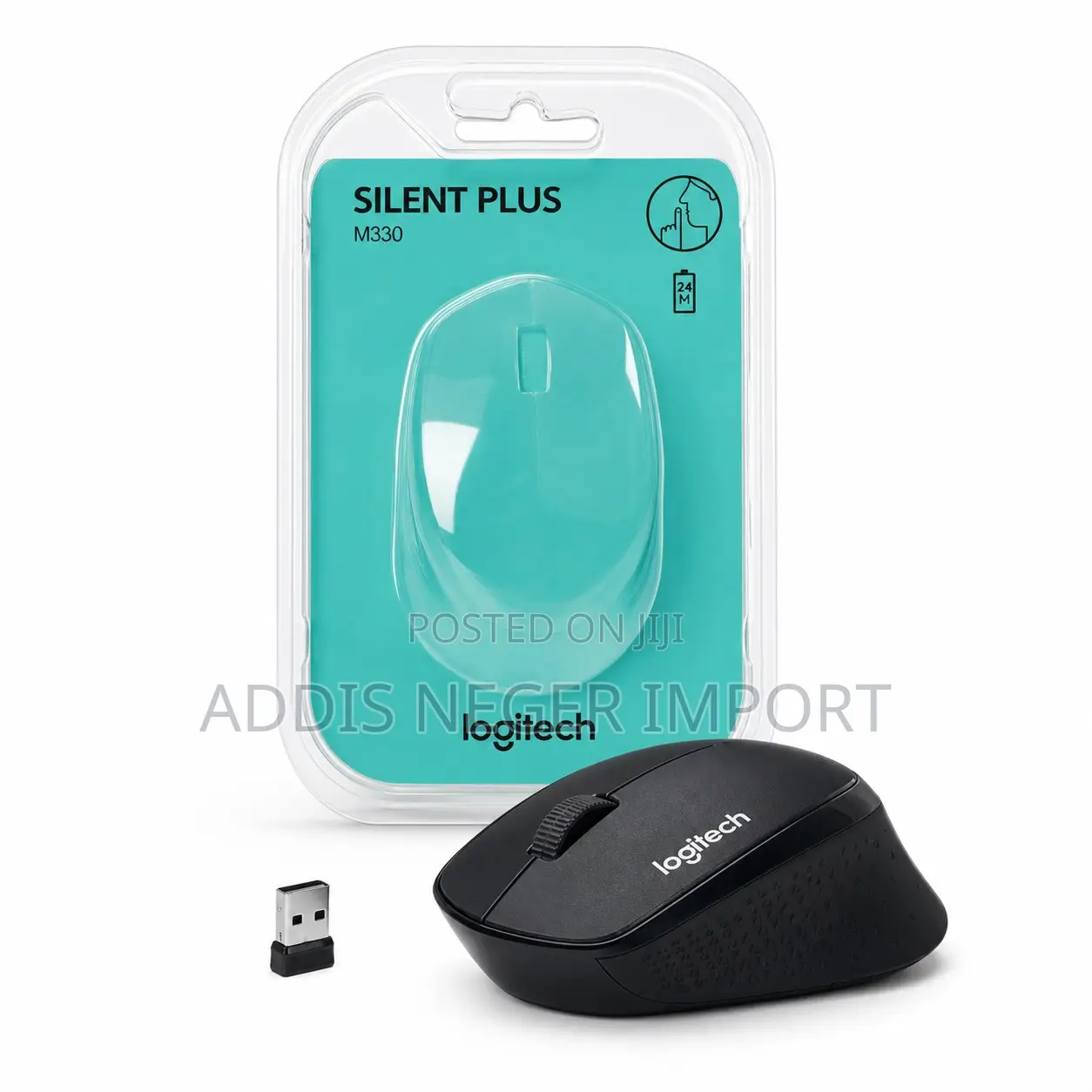 Logitech M330 Silent Plus Wireless Mouse – Black