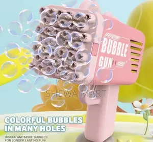 Automatic Bubble Machine With Light, Children's Party Toy, Indoor/Outd