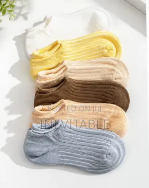 6-Pair Pastel Ribbed Low Cut Ankle Socks Set