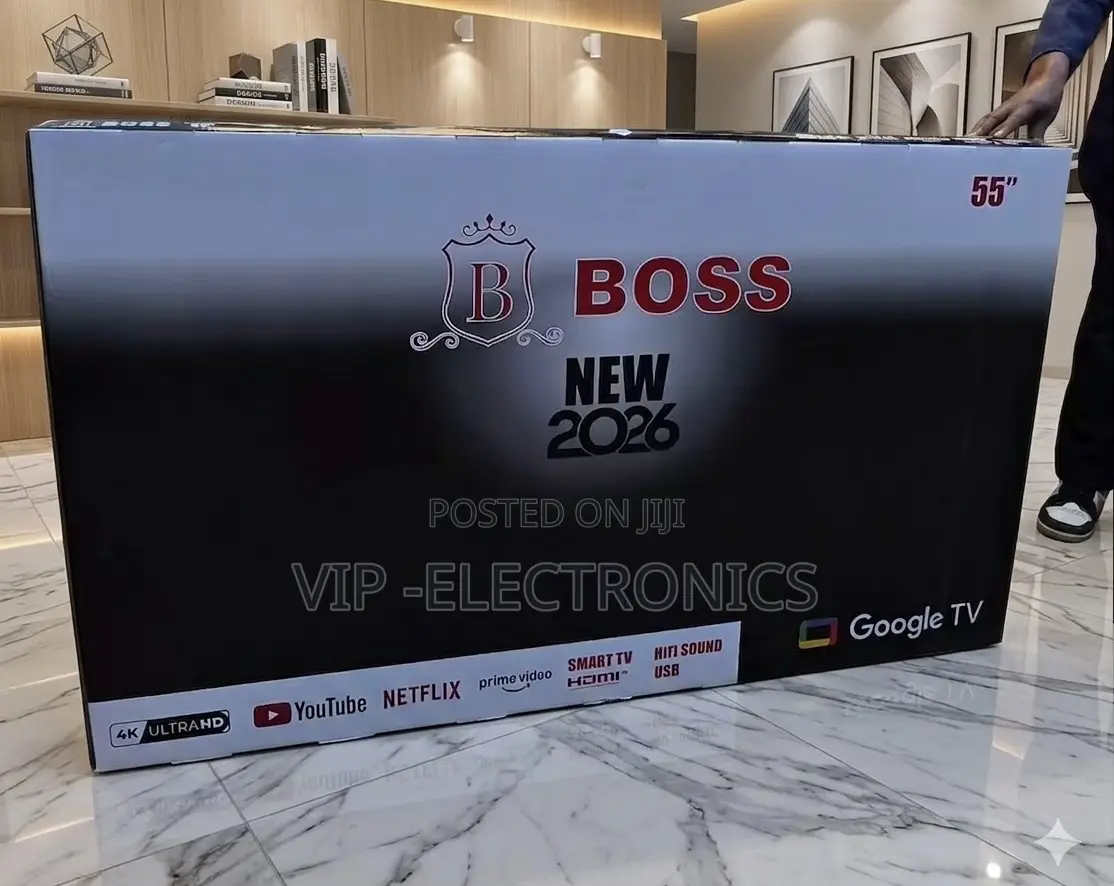 BOSS 55 Inch TV Ultra HD Smart Google TV (2026 Model)