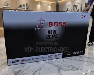 BOSS 55 Inch TV Ultra HD Smart Google TV (2026 Model)