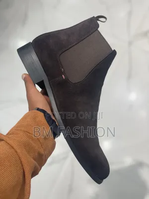 Suede Chelsea Boots: Rich Dark Brown
