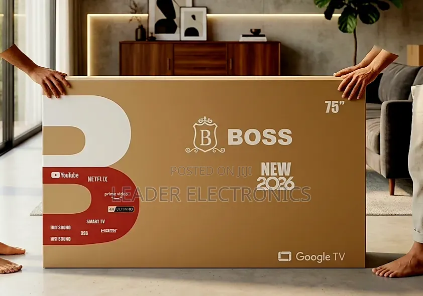 Boss TV 75" Smart Google TV – UHD | Premium Big Screen Entertainmen