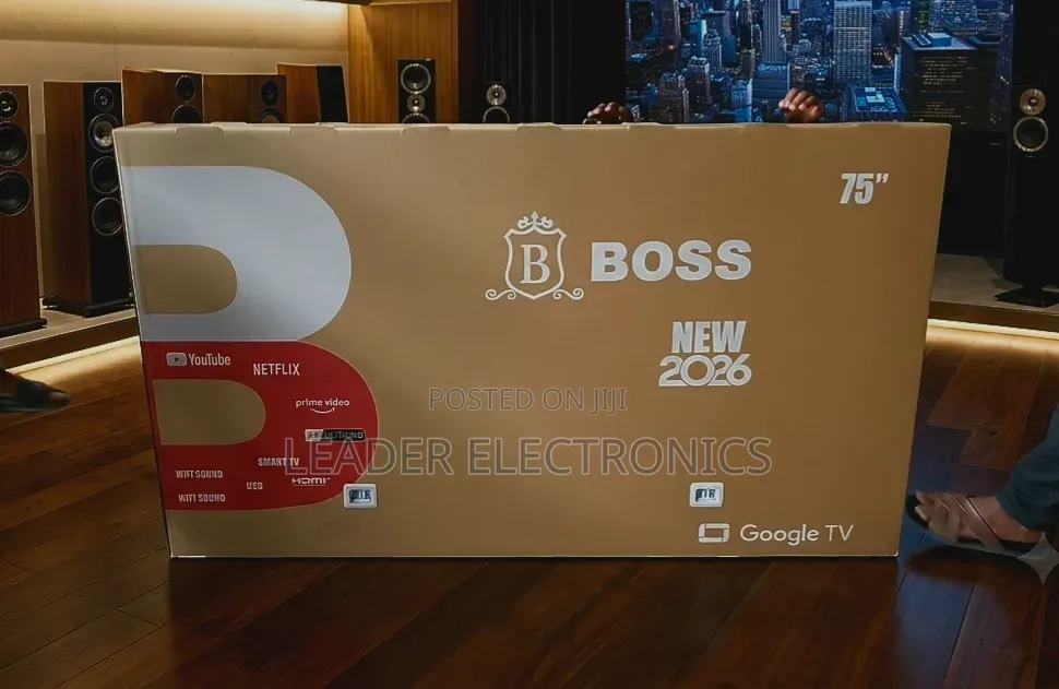 Boss TV 75" Smart Google TV – UHD | Premium Big Screen Entertainmen