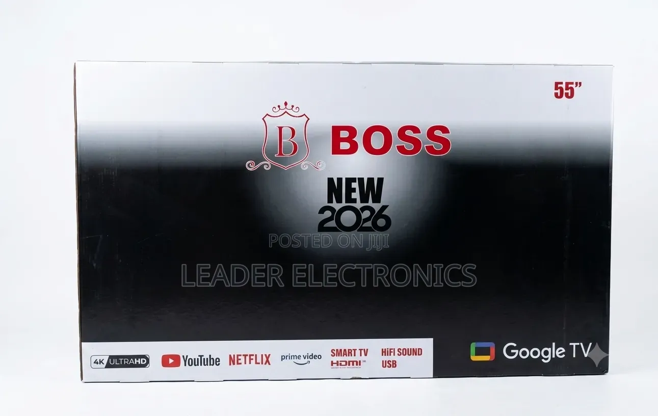 Boss 55" Smart Google TV UHD – Giant Screen, Smart Features