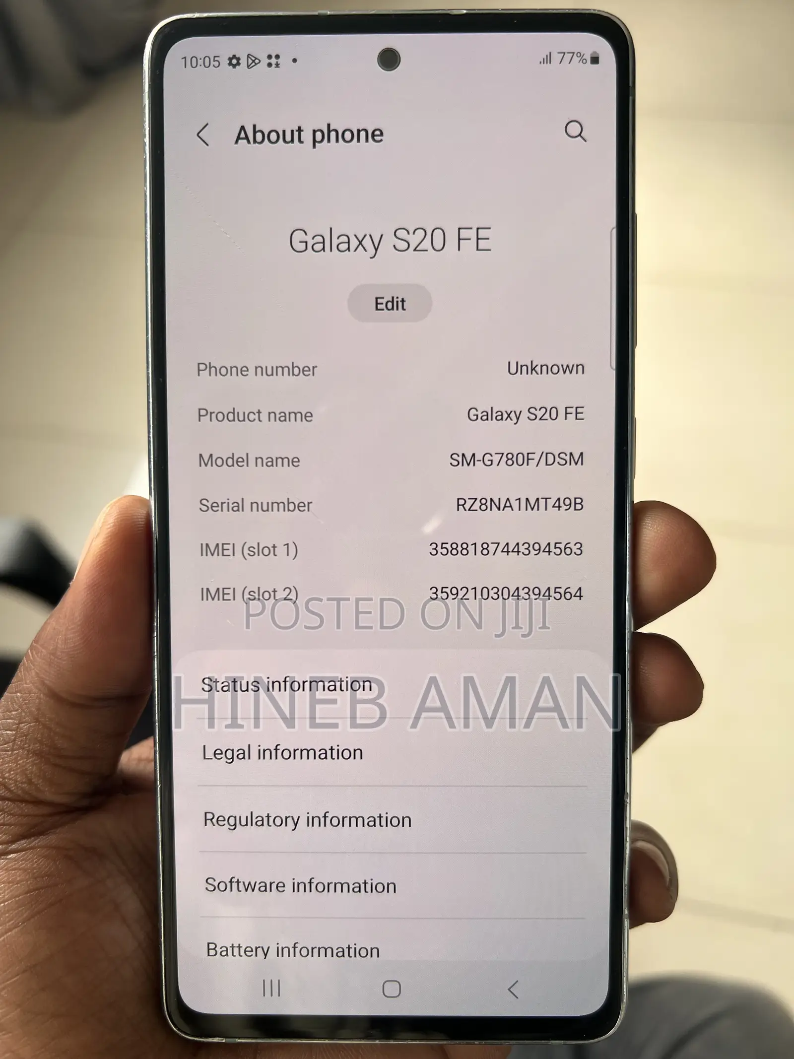 Samsung Galaxy S20 FE 128 GB White