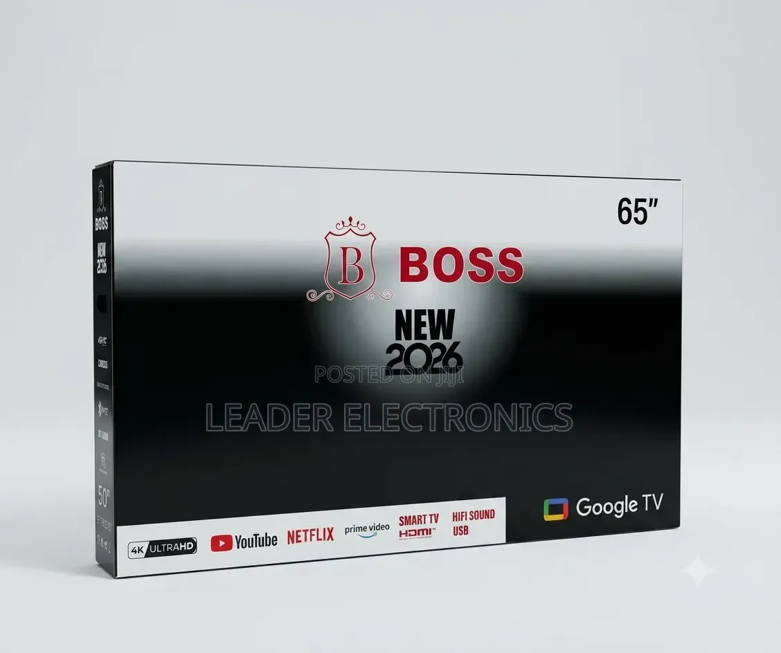 Boss TV 65" Smart Google TV UHD – High Definition Resolution | New