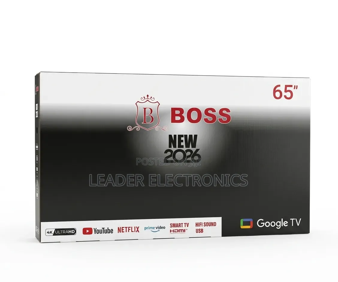Boss TV 65" Smart Google TV UHD – High Definition Resolution | New