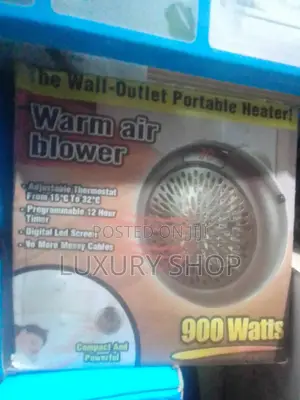 Wall Outlet Portable Heater Warm Air Blower Adjustable Thermometer