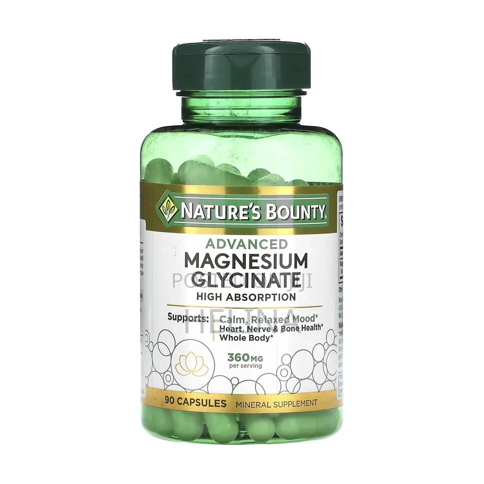 Advanced Magnesium Glycinate 360mg 90 Capsule Original From USA
