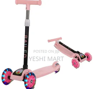 Foldable Scooter With Music, LED Lighted Wheels and 4-Level Adjustable