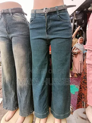 High-Waist Wide-Leg Women's Jeans With Belt
