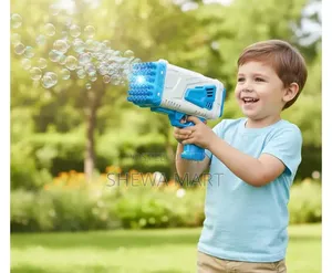 Children Hold the Bubble Machine, a Fun Fully Automatic Bubble Gun. G