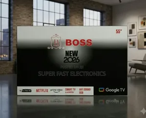BOSS 55 Inch TV UHD Google Smart TV (2026 Model) – Frameless QLED