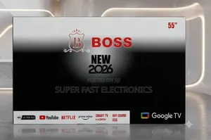 BOSS TV 55 Inch UHD Google Smart TV (2026 Model).