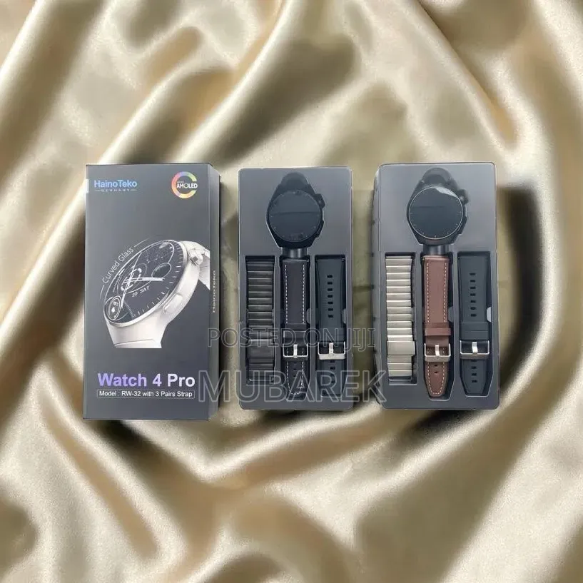 HainoTeko Watch 4 Pro (RW-32) AMOLED Smartwatch With 3 Straps