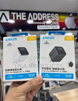 Anker Nano Charger 45w ,180° Bidirectional Foldable Plug